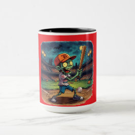 Halloween-honkbal, Zombie, Hersenen boven honken  Mok