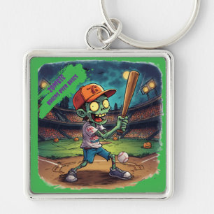 Halloween-honkbal, Zombie, Hersenen boven honken Sleutelhanger