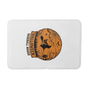 Halloween Honkbalk Maker Vliegende Heks Houten Maa Badmat