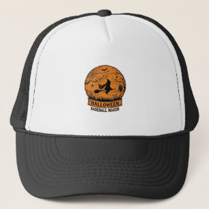 Halloween Honkbalk Maker Vliegende Heks Houten Maa Trucker Pet