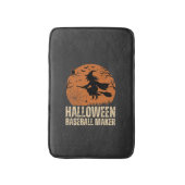 Halloween-honkbalmaker Vintage Heks Grafisch Badmat (Voorkant Verticaal)