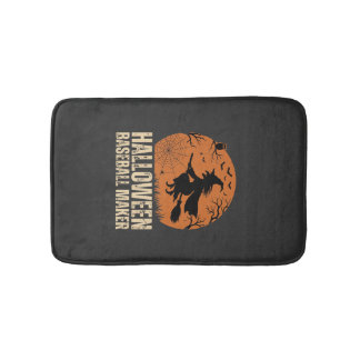 Halloween-honkbalmaker Vintage Heks Grafisch Badmat