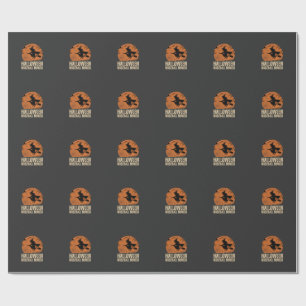 Halloween-honkbalmaker Vintage Heks Grafisch Cadeaupapier