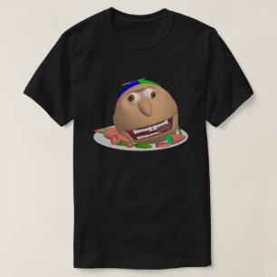 Halloween Hoofd op een Bord Johnny T-shirt