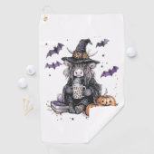 Halloween Hoogland Koe Golfhanddoek (Insitu)
