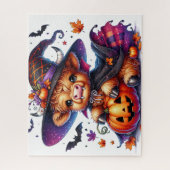 Halloween Hoogland Koe Jigsaw Puzzel (Verticaal)