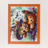 Halloween Hoogland Koe Jigsaw Puzzel (Verticaal)
