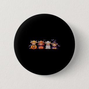 Halloween Hoogland Koe Ronde Button 5,7 Cm
