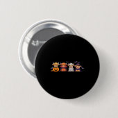Halloween Hoogland Koe Ronde Button 5,7 Cm (Voorkant /achterkant)