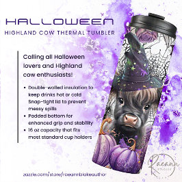 Halloween Hoogland Koe Thermos Bekerglas Thermosbeker