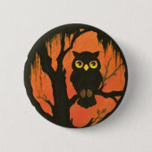 Halloween Hoot Owl Round Button (Voorkant)