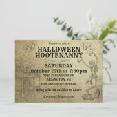 Halloween Hootenanny Wild West Party Uitnodigingen (Staand voorkant)