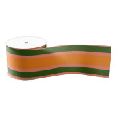 Halloween Horizontale Roze Sinaasappel en Groene L Grosgrain Lint (Spoel)