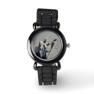 Halloween, horloge, heksen, bezem, glitter, mode horloge