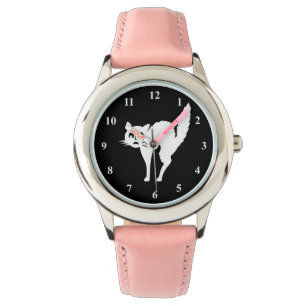 Halloween horloge voor meisjes   Bang kat ontwerp