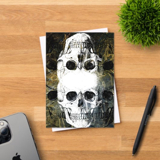 Halloween Horror - 3 Skulls Graffiti Burst Acryl Uitnodigingen (Insitu (Uitnodiging))