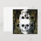 Halloween Horror - 3 Skulls Graffiti Burst Kaart (Voorkant / Achterkant)