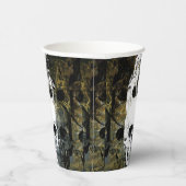 Halloween Horror - 3 Skulls Graffiti Burst Papieren Bekers (Rechts)