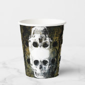 Halloween Horror - 3 Skulls Graffiti Burst Papieren Bekers (Voorkant)