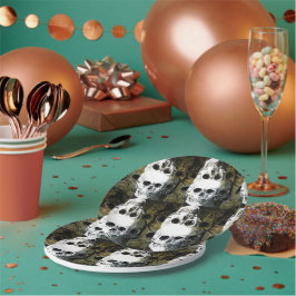 Halloween Horror - 3 Skulls Graffiti Burst Papieren Bordje