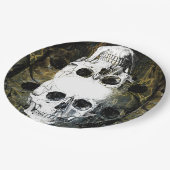 Halloween Horror - 3 Skulls Graffiti Burst Papieren Bordje (Gekanteld)