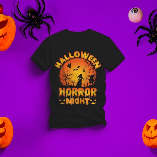Halloween horror avond - enge Halloween ontwerp T-shirt