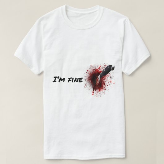 Halloween horror blood stain wound blood injury I T-shirt (Design voorkant)