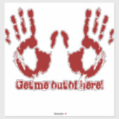 Halloween Horror Bloody Handprints Bloodgekleurd Sticker (Vel)