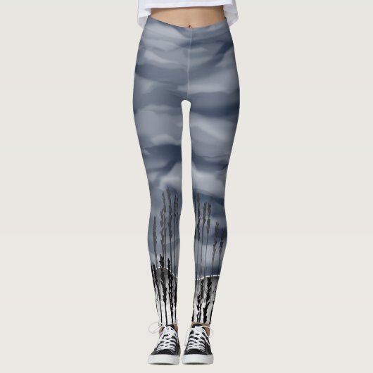 Halloween Horror Creepy Cornfield Leggings (Voorkant)