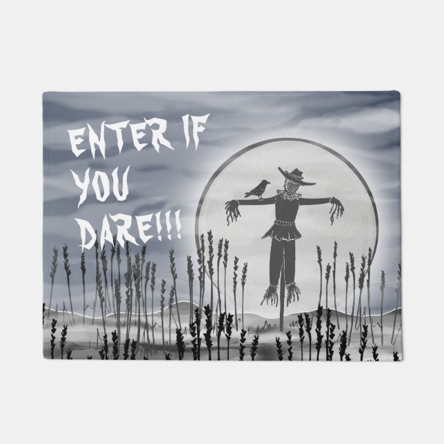 Halloween Horror Creepy Scarecrow Doormat Deurmat (Voorkant)