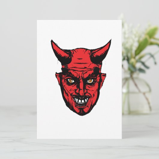 Halloween Horror Devil Gift Kaart (Staand voorkant)