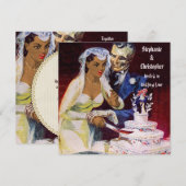 Halloween Horror Ethnic Bride and Doom Wedding Kaart (Voorkant / Achterkant)