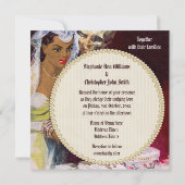 Halloween Horror Ethnic Bride and Doom Wedding Kaart (Achterkant)