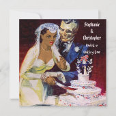 Halloween Horror Ethnic Bride and Doom Wedding Kaart (Voorkant)