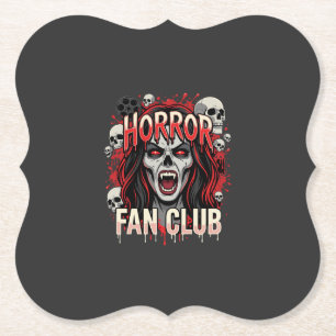 Halloween Horror Fan Club Vampier Schedel Kartonnen Onderzetters