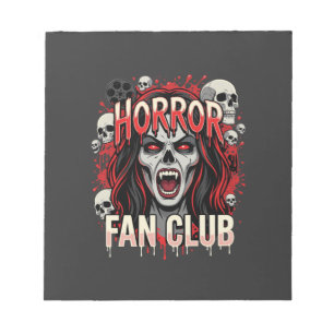 Halloween Horror Fan Club Vampier Schedel Notitieblok