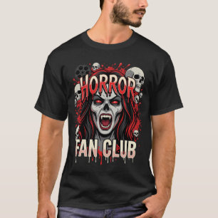 Halloween Horror Fan Club Vampier Schedel T-shirt