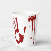 Halloween Horror Film Bloody Handprints Papieren Bekers (Links)