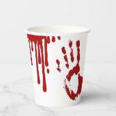 Halloween Horror Film Bloody Handprints Papieren Bekers (Voorkant)