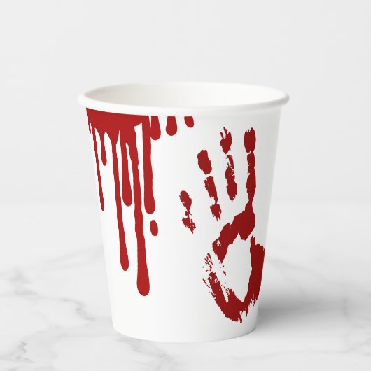 Halloween Horror Film Bloody Handprints Papieren Bekers (Voorkant)