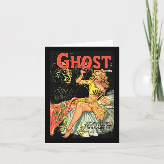 Halloween Horror Ghost Comic Book Retro SC Kaart (Voorkant)