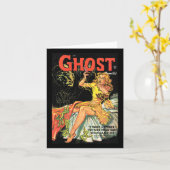 Halloween Horror Ghost Comic Book Retro SC Kaart (Gele Bloem)