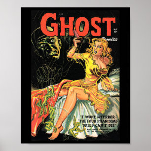 Halloween Horror  Ghost Comic Book Retro SC Poster
