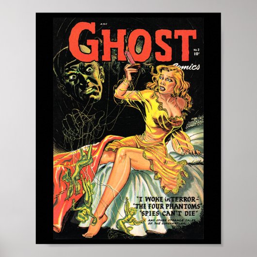 Halloween Horror  Ghost Comic Book Retro SC Poster (Voorkant)