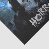Halloween Horror hauned House Scary Blue Night Tissuepapier (Detail)