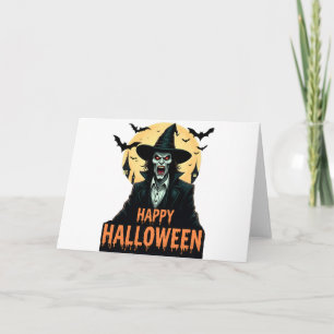 Halloween Horror Heks met Rode Ogen