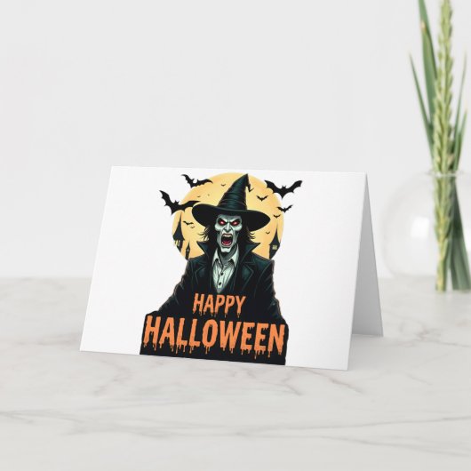 Halloween Horror Heks met Rode Ogen (Voorkant)