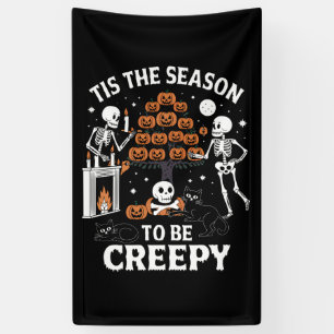 Halloween Horror Het Is Seizoen Om Griezelig Te Zi Spandoek