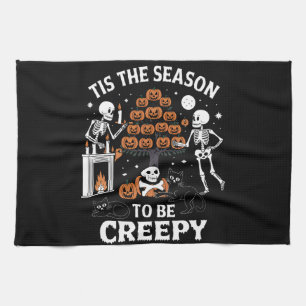 Halloween Horror Het Is Seizoen Om Griezelig Te Zi Theedoek