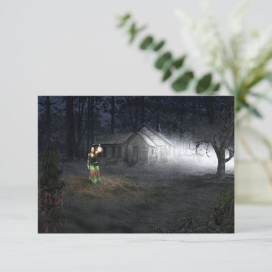 Halloween Horror House Bedankkaart (Staand voorkant)